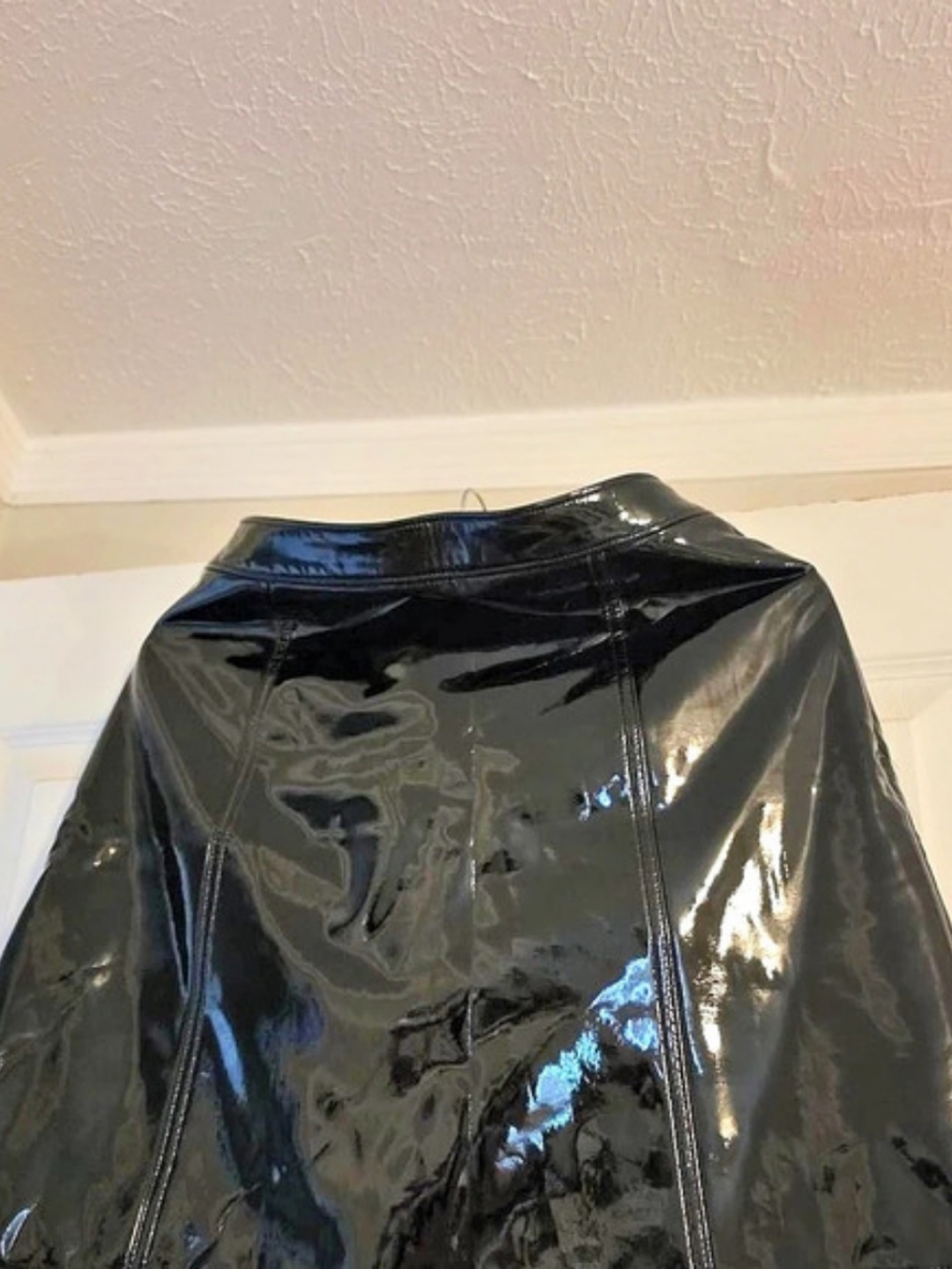 J.Crew C0536 Patent Leather Jacket Black Size 6